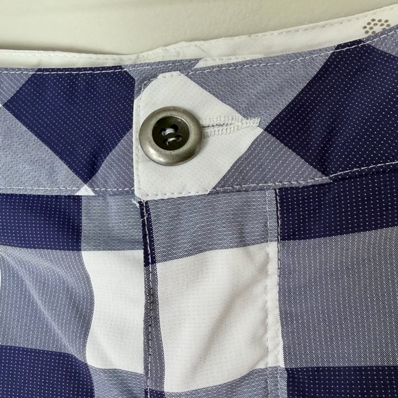 Puma Navy and White Plaid Shorts - Picture 3 of 14